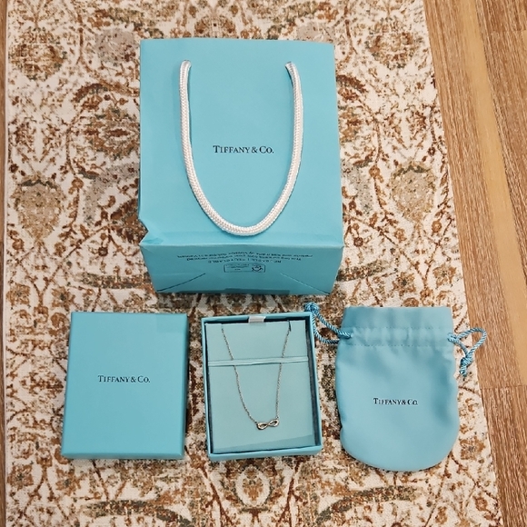 Tiffany & Co. Jewelry - Tiffany & Co. Sterling Silver Infinity Necklace in Tiffany Blue Packaging